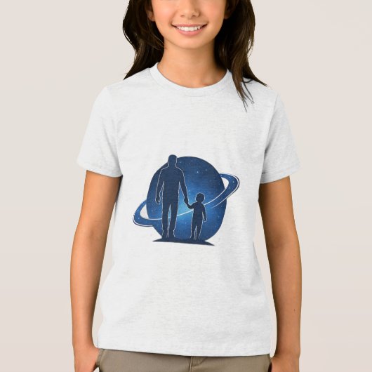 Stolz Ich und Dady überall Tri-Blend Shirt (Vorderseite)