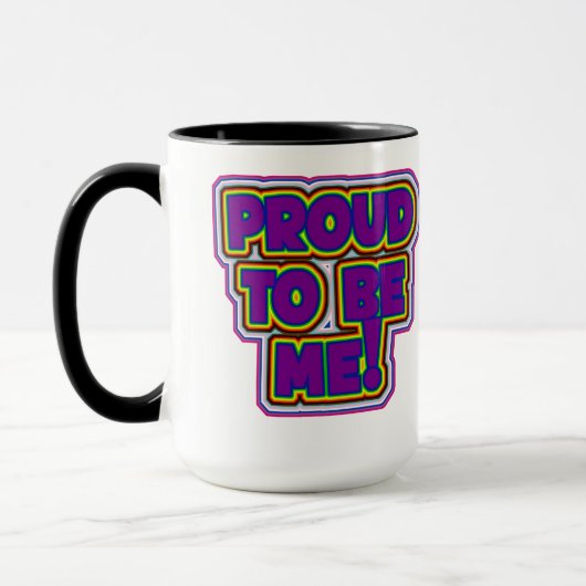 Stolz, ich zu sein! - LGBTQ+-Preis Tasse (Links)