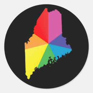 Stolz in Maine. Runder Aufkleber