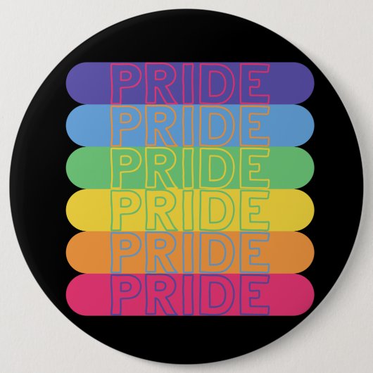 Stolz in Regenbogenfarben Button (Vorderseite)