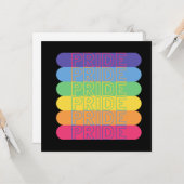 Stolz in Regenbogenfarben Karte (Vorderseite/Rückseite Beispiel)