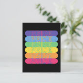 Stolz in Regenbogenfarben Postkarte (Stehend Vorderseite)