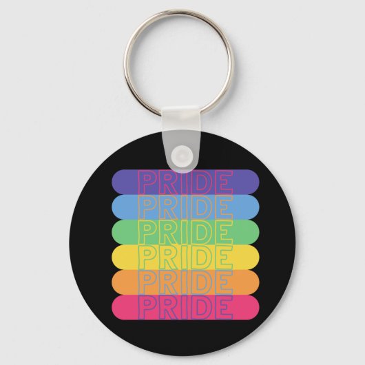 Stolz in Regenbogenfarben Schlüsselanhänger (Vorderseite)