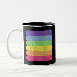 Stolz in Regenbogenfarben Zweifarbige Tasse