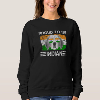 Stolz, indische Flagge Hunde Liebhaber India Wurze Sweatshirt