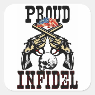 Stolz Infidel! Quadratischer Aufkleber