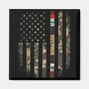 Stolz Irakkrieg Veteran Camouflage US Flag Ribbon Magnet