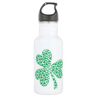Stolz irisch sein - St Pattys Kleeblatt Trinkflasche