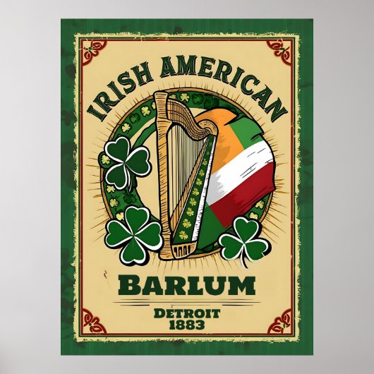 Stolz Irish American St. Patrick's Day Poster (Vorne)