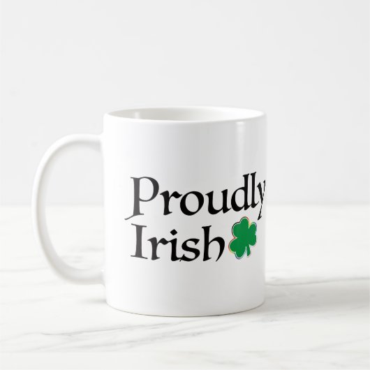 Stolz Irish Rainbow Kleeblatt Herz Kaffeetasse (Links)
