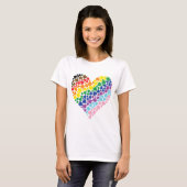 Stolz Irish Rainbow Kleeblatt Herz T-Shirt (Vorne ganz)