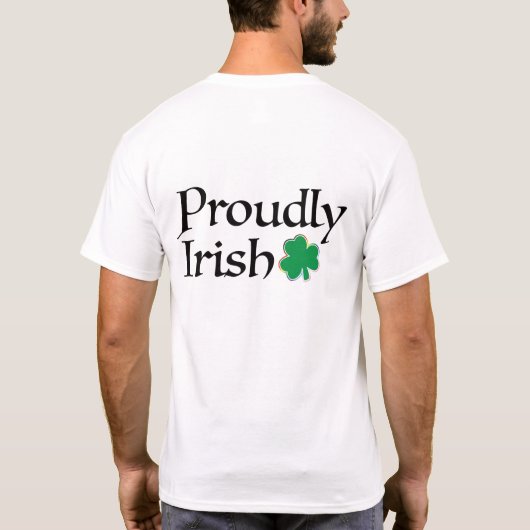 Stolz Irish Rainbow Kleeblatt Herz T-Shirt (Rückseite)