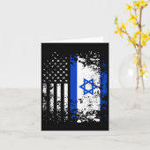 Stolz israelische Flagge Patriotischer Stolz Ameri Karte (Gelbe Blume)