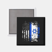 Stolz israelische Flagge Patriotischer Stolz Ameri Magnet (Vorderseite/Rückseite)