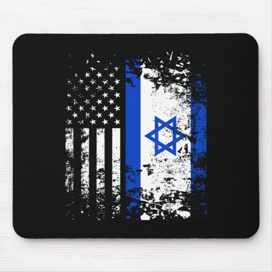Stolz israelische Flagge Patriotischer Stolz Ameri Mousepad (Vorne)