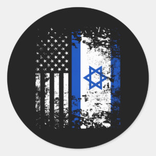 Stolz israelische Flagge Patriotischer Stolz Ameri Runder Aufkleber