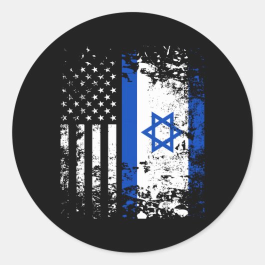 Stolz israelische Flagge Patriotischer Stolz Ameri Runder Aufkleber (Vorderseite)
