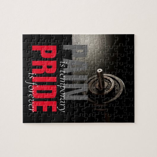 Stolz ist Bodybuilding für immer Motivierend Puzzle (Horizontal)