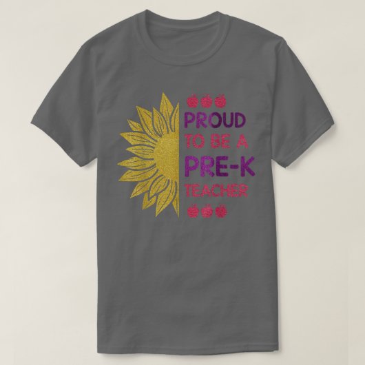 Stolz ist ein Prek Teacher Prek Educator Sunfloe T-Shirt (Design vorne)