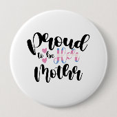 Stolz ist ihre Mama LGBTQ Transgender Eltern Trans Button (Vorderseite)
