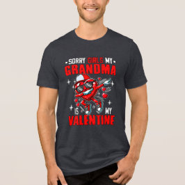Stolz ist mein Oma mein Valentinherz Tri-Blend Shirt