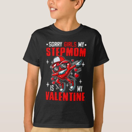 Stolz ist meine Stepmutter mein Valentinherz T-Shirt (Vorderseite)