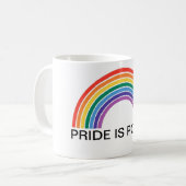 Stolz ist Power LGBTQ+-Regenbogen-Tasse Kaffeetasse (Vorderseite Links)