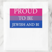Stolz jüdisch und bi sein rechteckiger aufkleber (Tasche)
