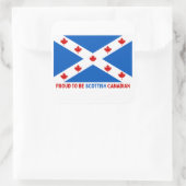 STOLZ, KANADIAN SCOTTISH ZU SEIN! QUADRATISCHER AUFKLEBER (Tasche)