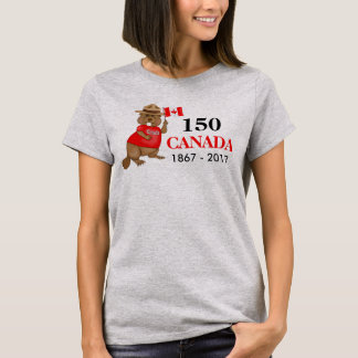Stolz kanadischer Biber 150 Jahrestag T-Shirt