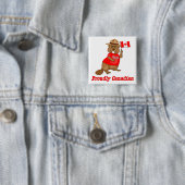 Stolz kanadischer Biber Button (Beispiel)