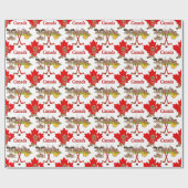 Stolz kanadischer Biber Geschenkpapier (Flach)