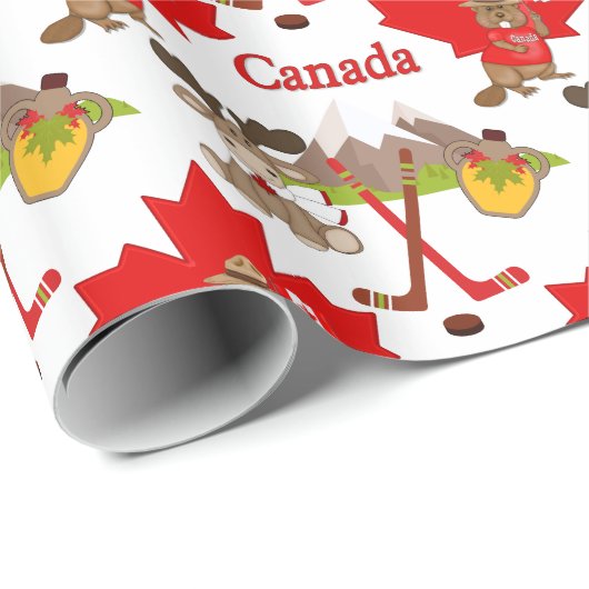 Stolz kanadischer Biber Geschenkpapier (Rolleneckpunkt)