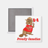 Stolz kanadischer Biber Magnet (Vorderseite/Rückseite)