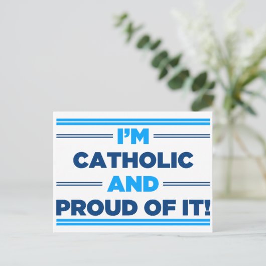 stolz katholisch postkarte (Stehend Vorderseite)