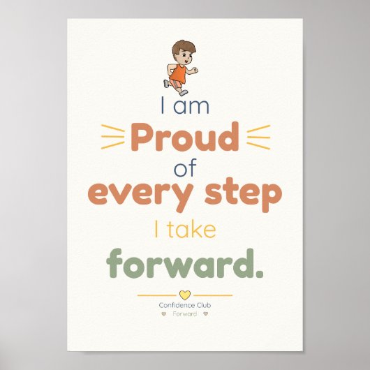 Stolz | Kinder-Affirmationsposter Poster (Vorne)