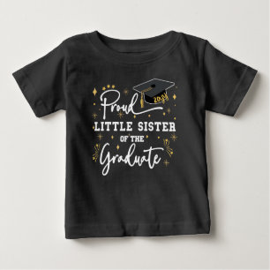 Stolz kleine Schwester des Graduates Schwarz Baby T-shirt