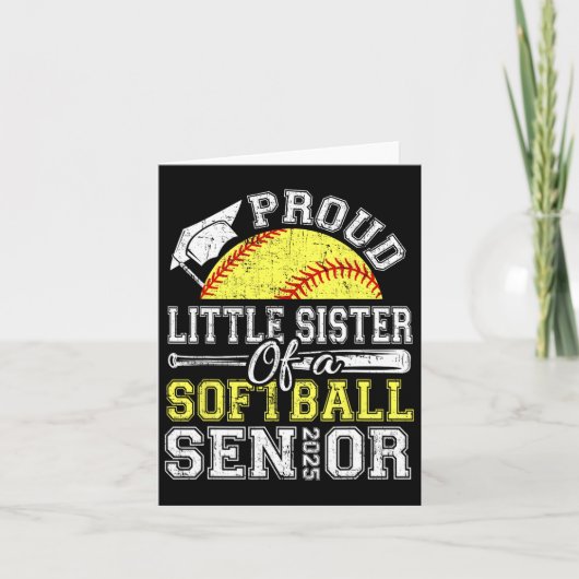 Stolz kleine Schwester eines 2025 Senior Softll Gr Karte (Vorderseite)