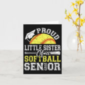 Stolz kleine Schwester eines 2025 Senior Softll Gr Karte (Gelbe Blume)