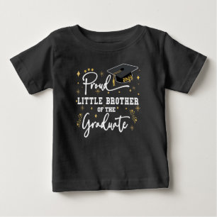 Stolz kleiner Bruder des Absolvent Schwarz Baby T-shirt