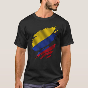 Stolz kolumbianische Root Torn Ripped Colombia Fla T-Shirt
