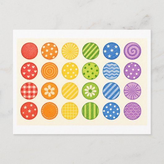 Stolz-Kreis-Regenbogen-Collage Postkarte (Vorderseite)
