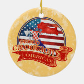 Stolz Kroatisch American Christmas Ornament (Hinten)