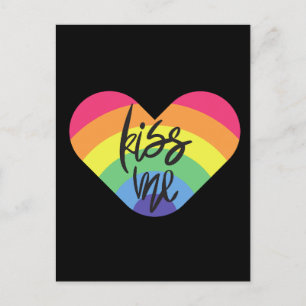 Stolz, küss mich. Liebe ist fair. Postkarte