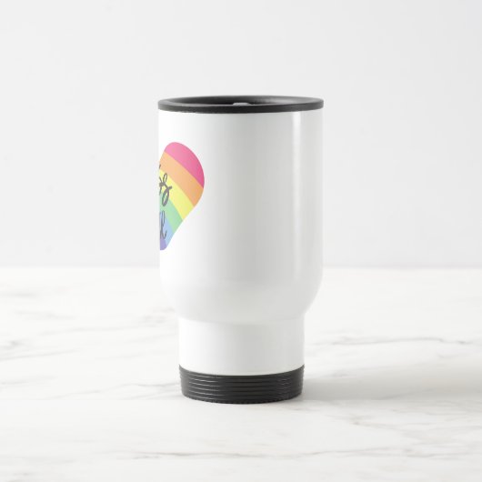 Stolz, küss mich. Liebe ist fair. Reisebecher (Mittel)