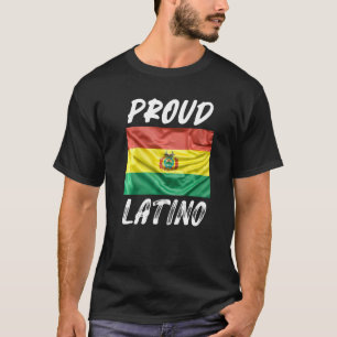 Stolz Latino Hispanic Heritage Monat Bolivien Flag T-Shirt