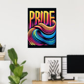 Stolz - Lebhafte LGBTQ+-Feier Poster (Heimbüro)