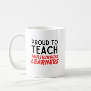 Stolz lernen mehrsprachige Lerner für Sprache Kaffeetasse