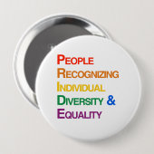 STOLZ: LEUTE, DIE EINZELNES DIVERSITY ERKENNEN BUTTON (Vorne & Hinten)