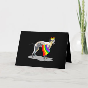 Stolz Lgbt-Flagge Schwul Sei Lesbischer Whippet-Li Karte